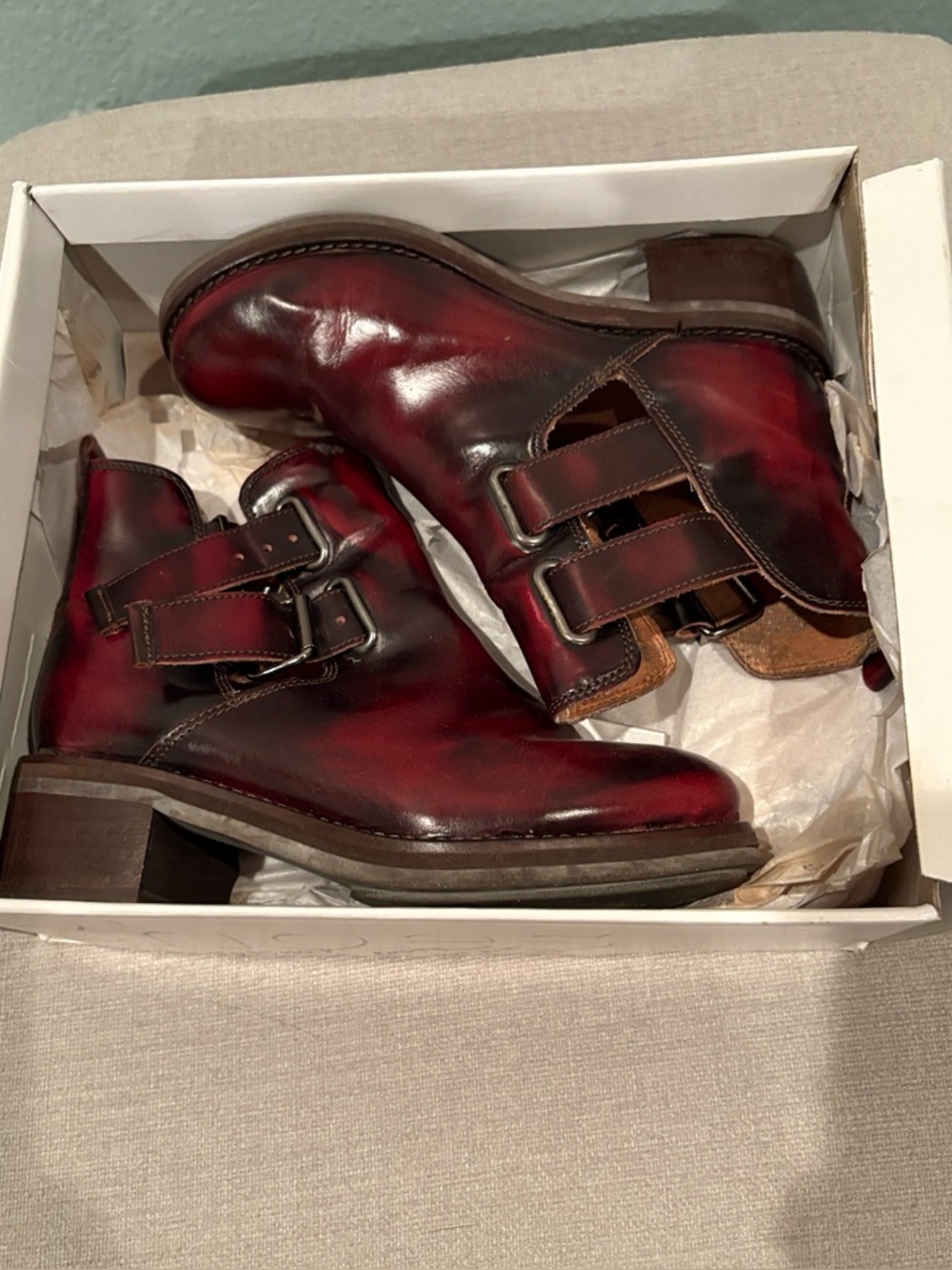 Topshop Adonis Oxblood Boots